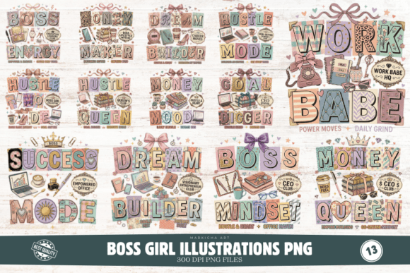 Download Boss Girl Illustrations Png Bundle - Illustration Collection