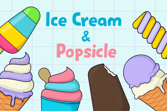 Download Ice Cream and Popsicle Illustration Set - Illustration Collection