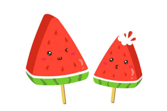Download Cute Watermelon Popsicle Illustration - Illustration Collection