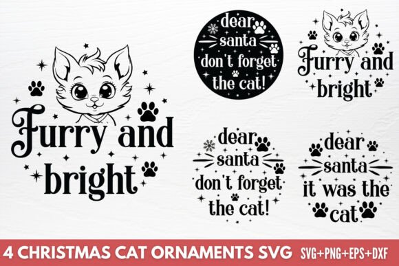 Download Christmas Cat Ornaments SVG - Premium Resources