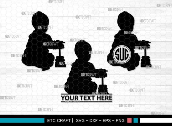 Download Baby Playing Monogram, Baby Playing SVG - Baby playing Collection