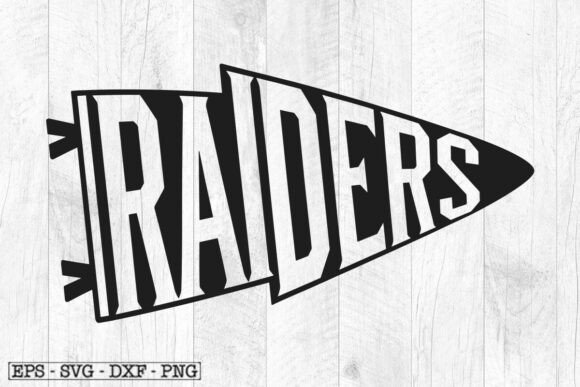 Download Raiders Pennant Mascot Pennant SVG DXF - Dxf Collection
