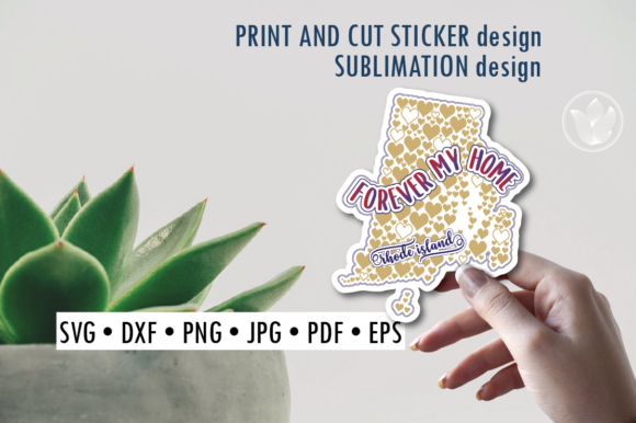 Download Rhode Island Print and Cut Svg Sticker - Print and cut Collection